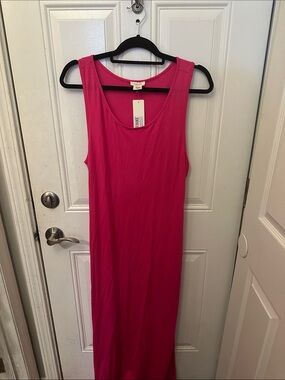 Women’s Sleeveless Maxi Dress in Fushia Hot Pink XL Yelete Summer dress beach